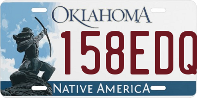 OK license plate 158EDQ