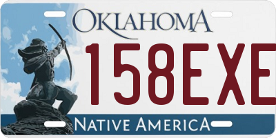 OK license plate 158EXE