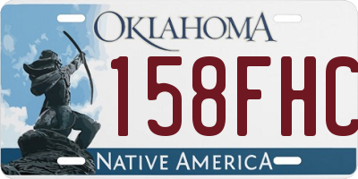OK license plate 158FHC