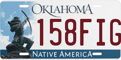 OK license plate 158FIG