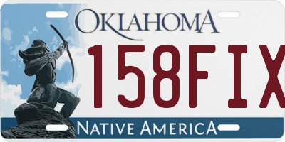 OK license plate 158FIX