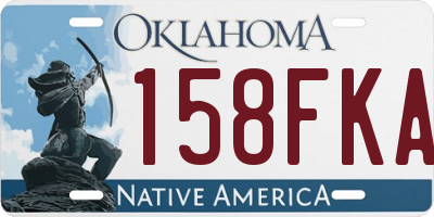 OK license plate 158FKA