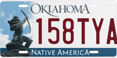 OK license plate 158TYA