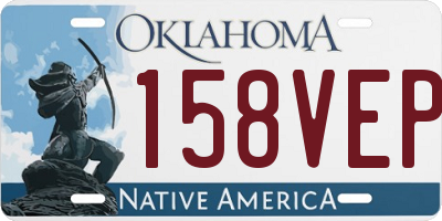 OK license plate 158VEP