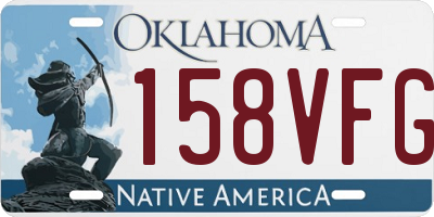 OK license plate 158VFG