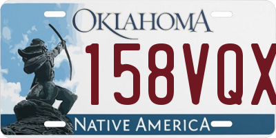 OK license plate 158VQX