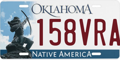OK license plate 158VRA
