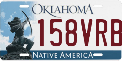 OK license plate 158VRB