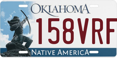 OK license plate 158VRF