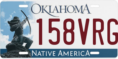 OK license plate 158VRG