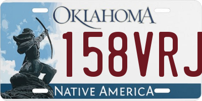 OK license plate 158VRJ