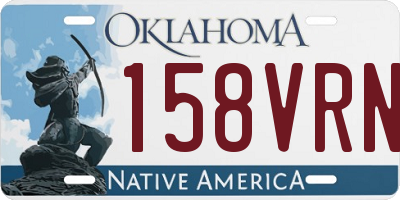 OK license plate 158VRN
