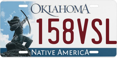 OK license plate 158VSL