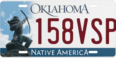 OK license plate 158VSP