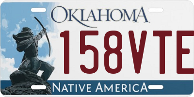 OK license plate 158VTE