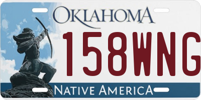 OK license plate 158WNG