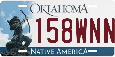 OK license plate 158WNN