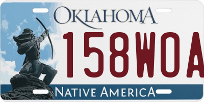 OK license plate 158WOA