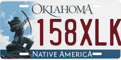 OK license plate 158XLK