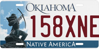OK license plate 158XNE