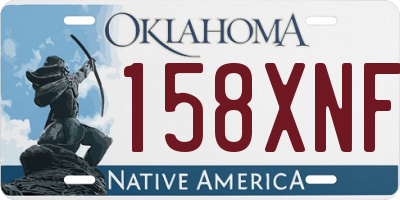 OK license plate 158XNF
