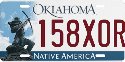 OK license plate 158XOR