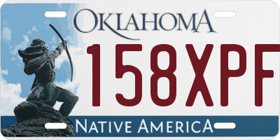 OK license plate 158XPF