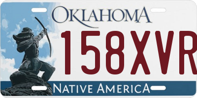 OK license plate 158XVR