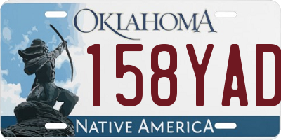 OK license plate 158YAD