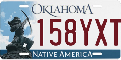 OK license plate 158YXT