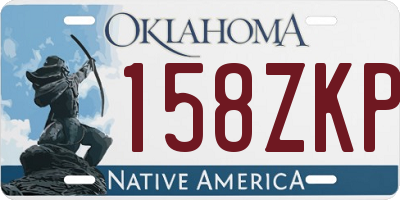 OK license plate 158ZKP