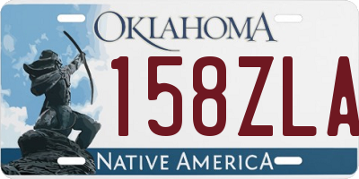 OK license plate 158ZLA