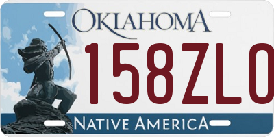 OK license plate 158ZLO