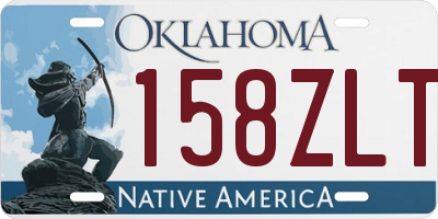 OK license plate 158ZLT