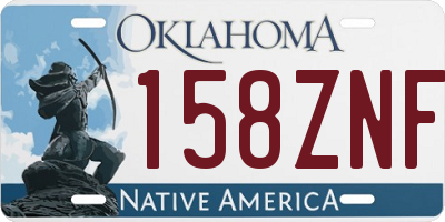 OK license plate 158ZNF