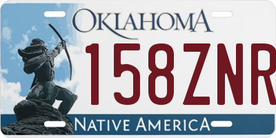 OK license plate 158ZNR