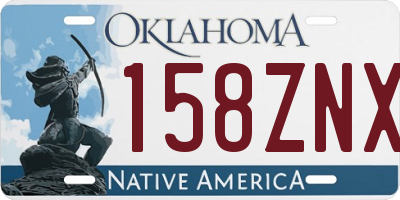 OK license plate 158ZNX