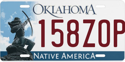 OK license plate 158ZOP