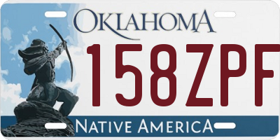 OK license plate 158ZPF