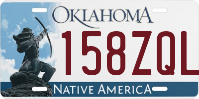 OK license plate 158ZQL