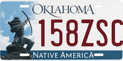 OK license plate 158ZSC