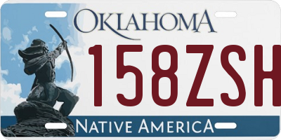 OK license plate 158ZSH