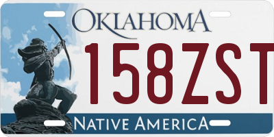 OK license plate 158ZST