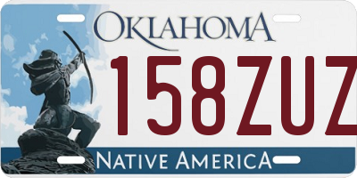 OK license plate 158ZUZ