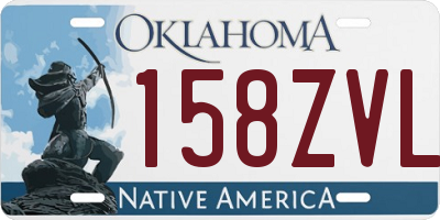 OK license plate 158ZVL