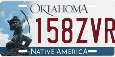 OK license plate 158ZVR