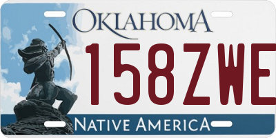 OK license plate 158ZWE