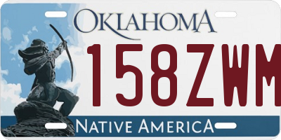 OK license plate 158ZWM