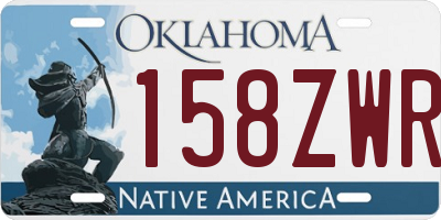 OK license plate 158ZWR