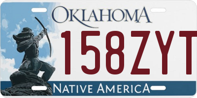 OK license plate 158ZYT